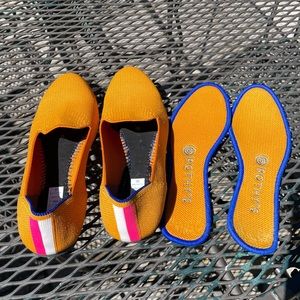 GUC Rothy’s Lemondrop Loafers with heel stripe